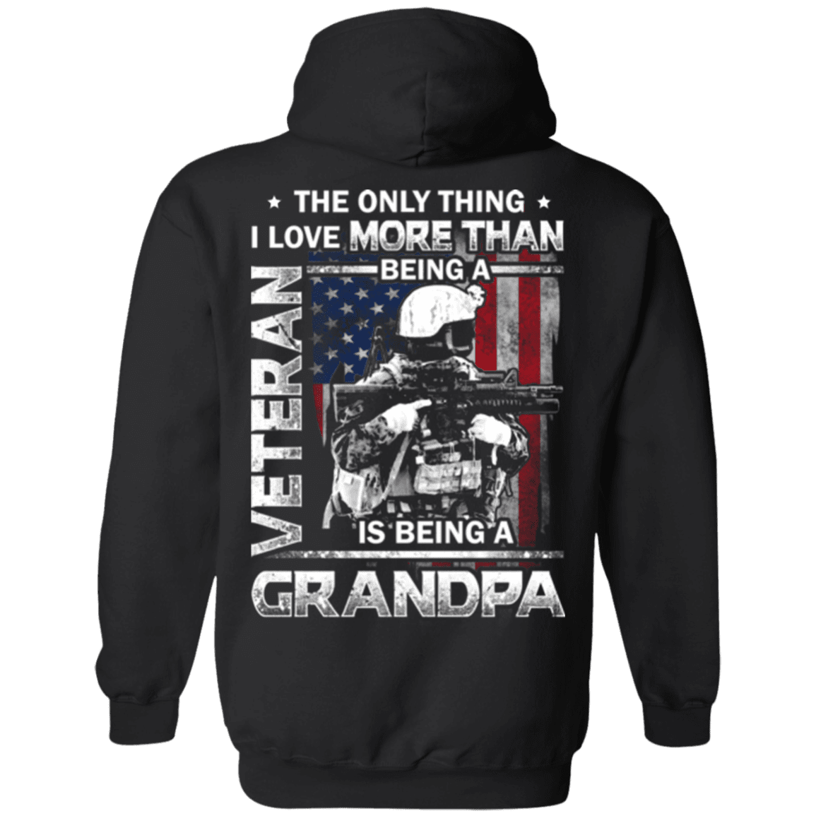 Military T-Shirt "I love Being A Grandpa Veteran" - Men Back-TShirt-General-Veterans Nation