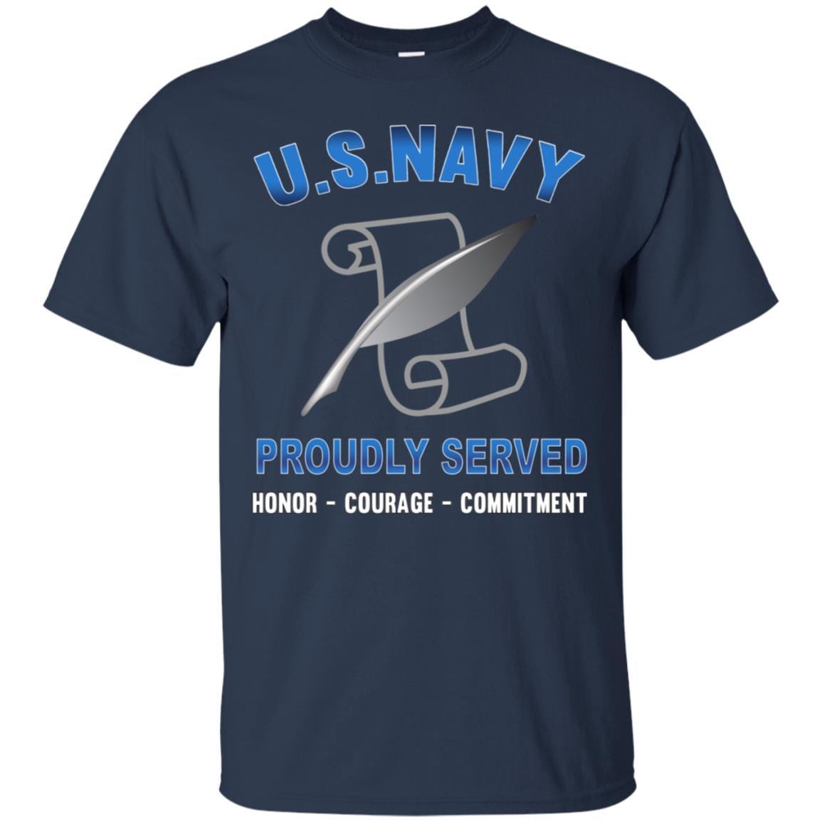 Navy Journalist Navy JO - Proudly Served T-Shirt For Men On Front-TShirt-Navy-Veterans Nation