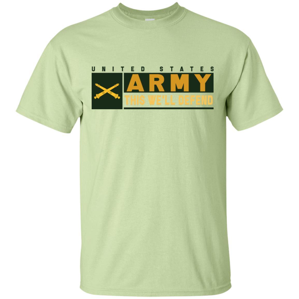 US Army Field Artillery- This We'll Defend T-Shirt On Front For Men-TShirt-Army-Veterans Nation