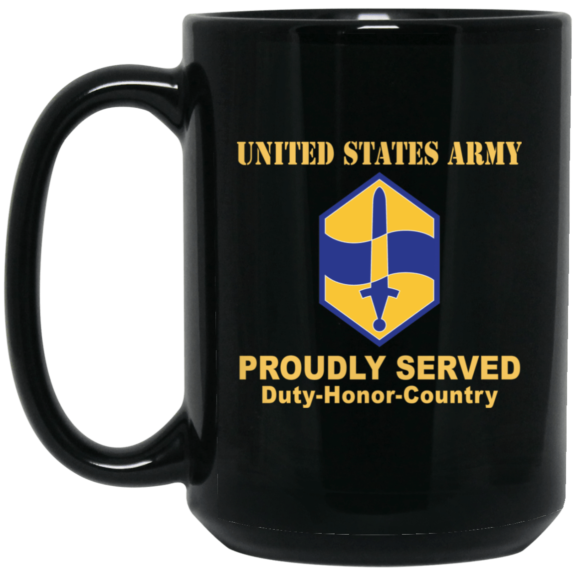 US ARMY 460 CHEMICAL BRIGADE- 11 oz - 15 oz Black Mug-Mug-Army-CSIB-Veterans Nation