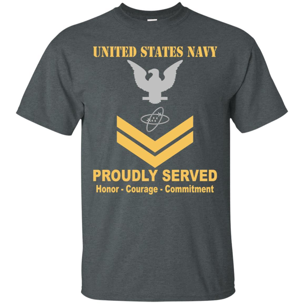 U.S Navy Electronics technician Navy ET E-5 Rating Badges Proudly Served T-Shirt For Men On Front-TShirt-Navy-Veterans Nation