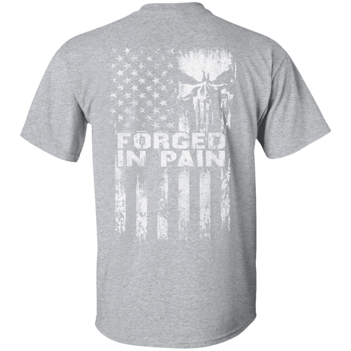 Military T-Shirt "Veteran Forged In Pain"-TShirt-General-Veterans Nation