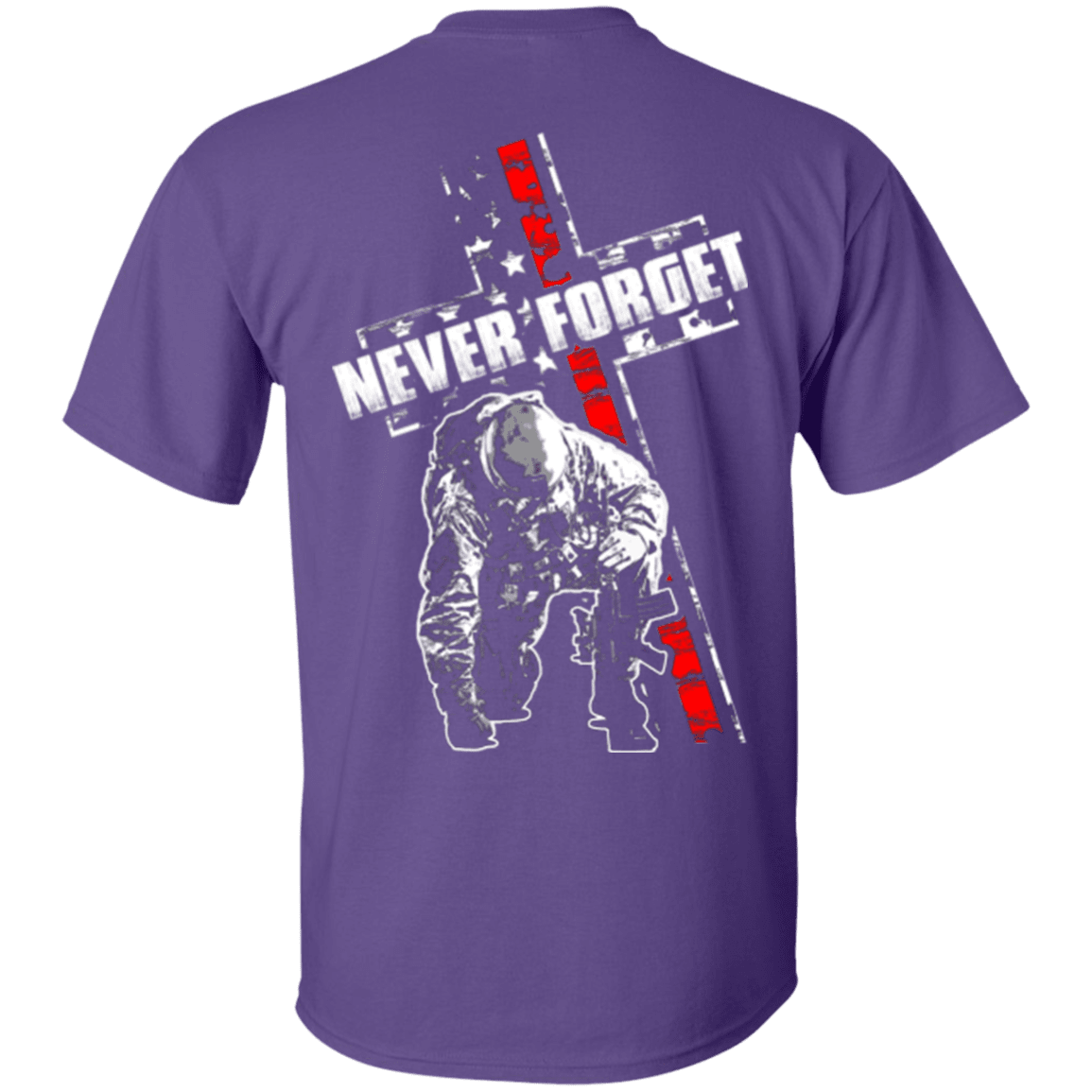 Military T-Shirt "Never Forget Veteran"-TShirt-General-Veterans Nation