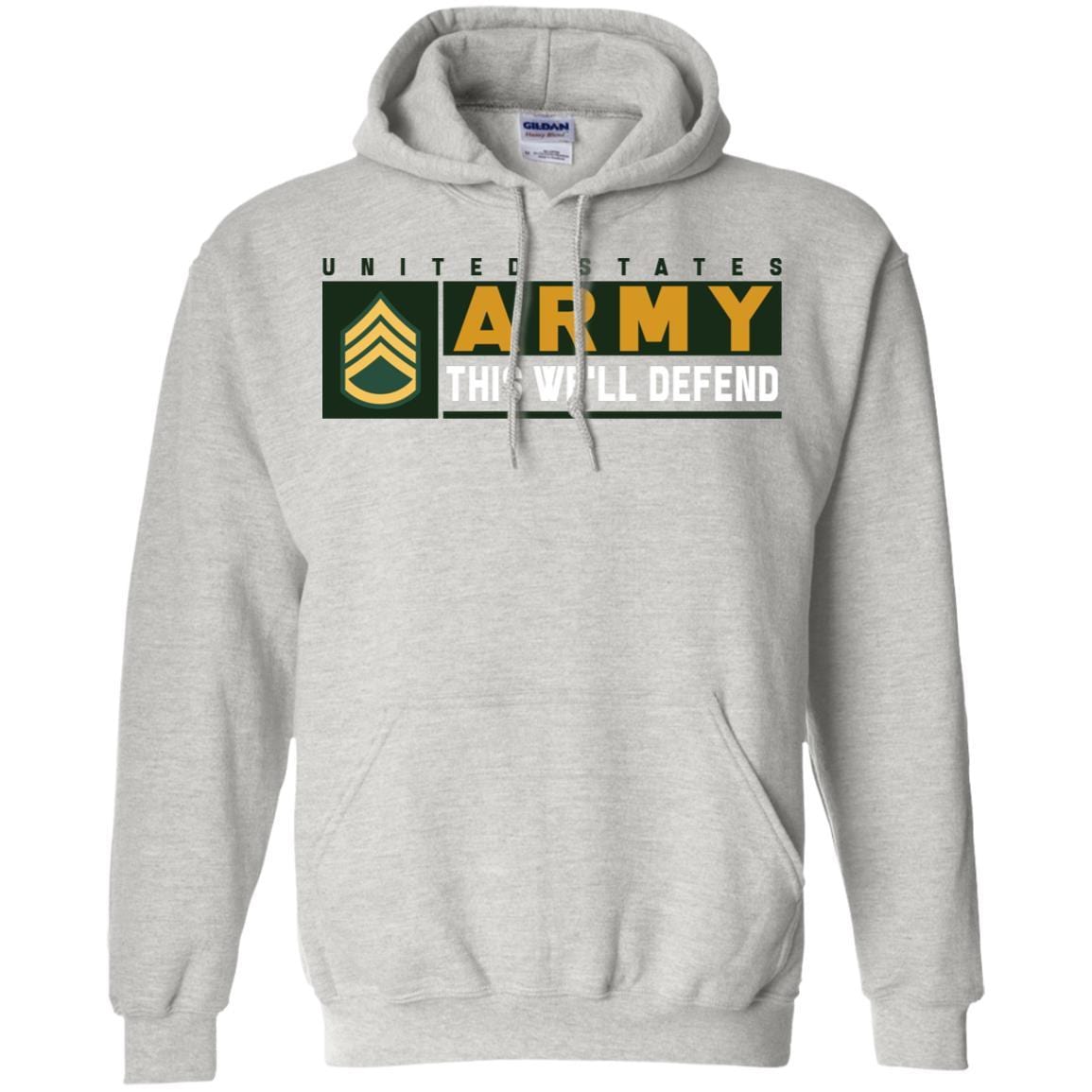 US Army E-6 SSG This We Will Defend Long Sleeve - Pullover Hoodie-TShirt-Army-Veterans Nation