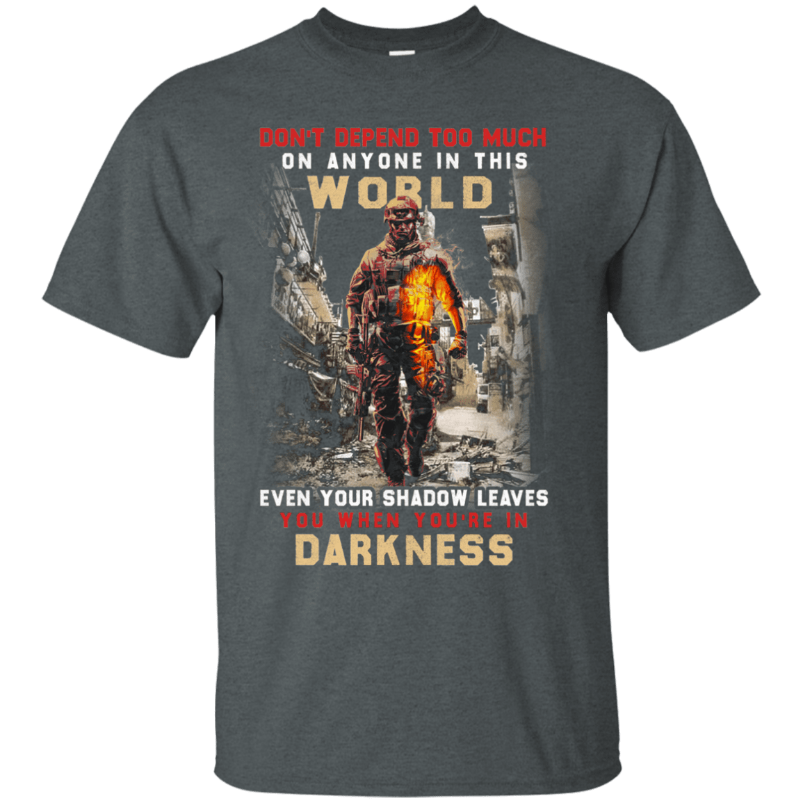 Military T-Shirt "DARKNESS VETERAN"-TShirt-General-Veterans Nation