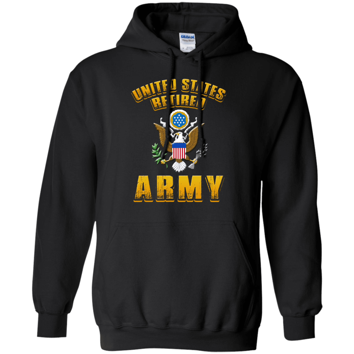 US Retired Army Veteran Front T Shirts-TShirt-Army-Veterans Nation