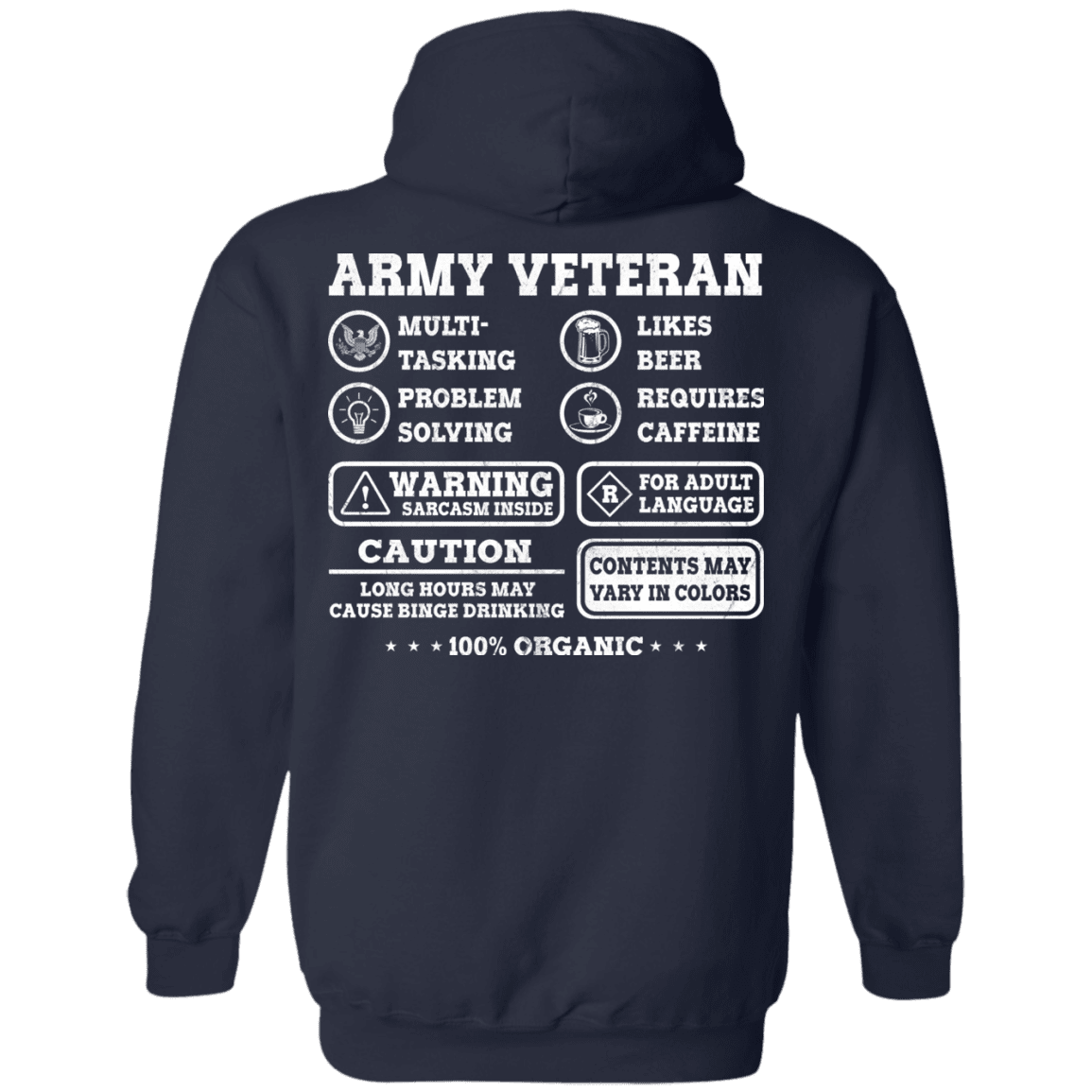 Army Veteran Multitasking Sarcasm Men Back T Shirts-TShirt-Army-Veterans Nation