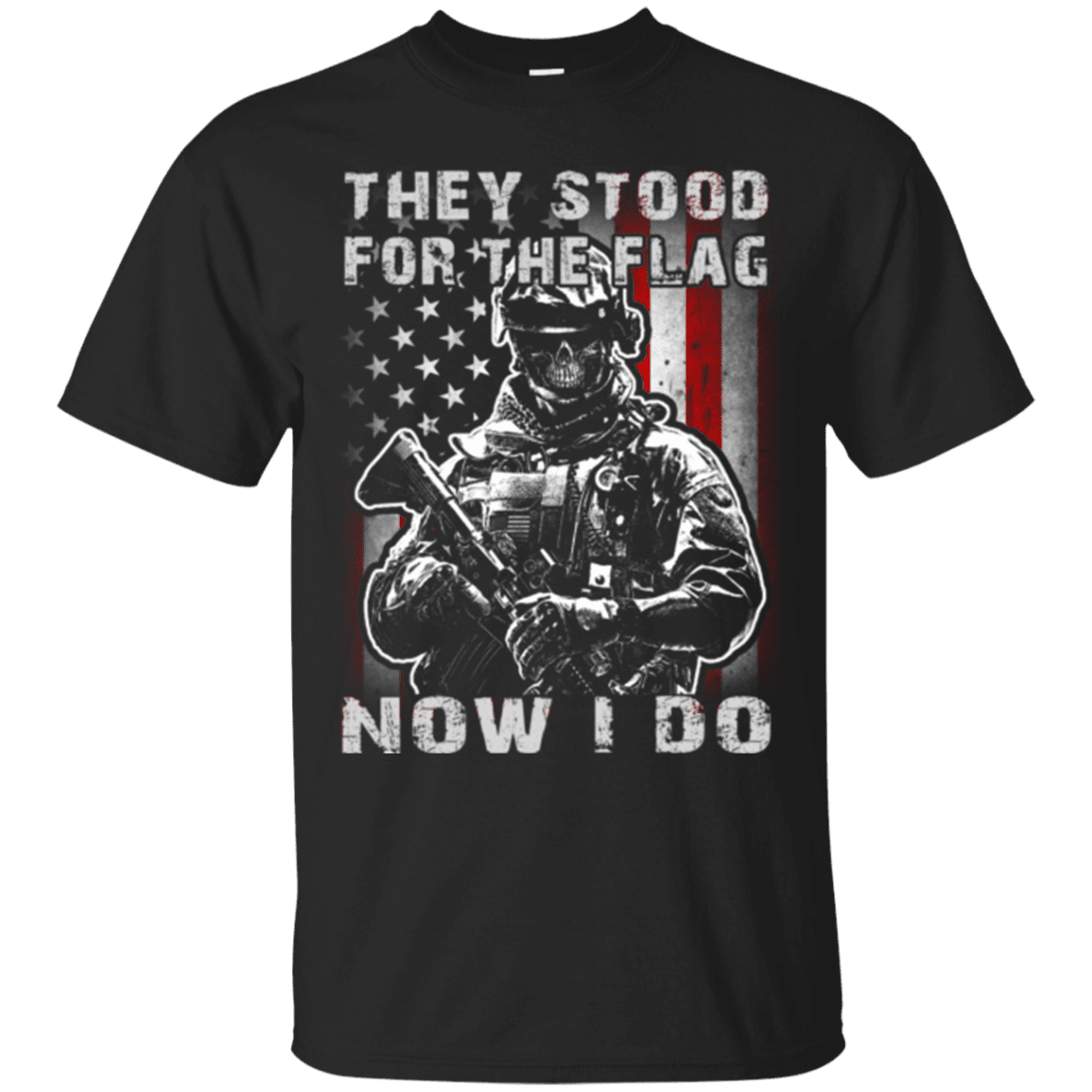 Military T-Shirt "They Stood For The Flag Now I Do"-TShirt-General-Veterans Nation