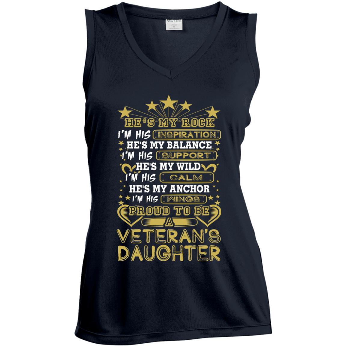 Military T-Shirt "Proud To Be A Veteran's Daughter"-TShirt-General-Veterans Nation