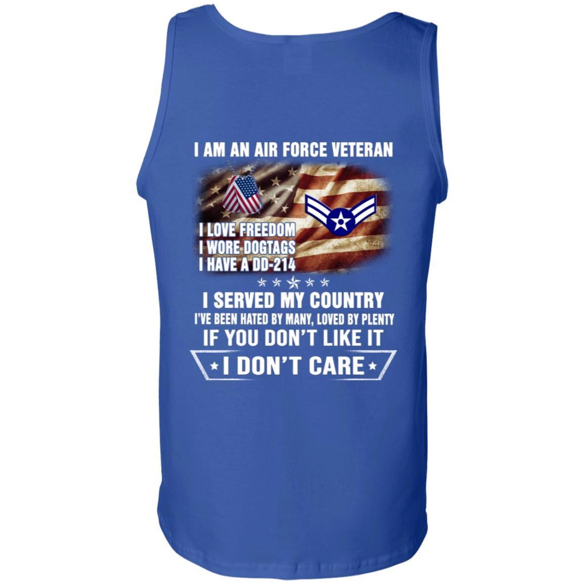 I Am An Air Force E-3 Airman First Class A1C E3 Ranks Enlisted Airman AF Rank Veteran T-Shirt On Back-TShirt-USAF-Veterans Nation