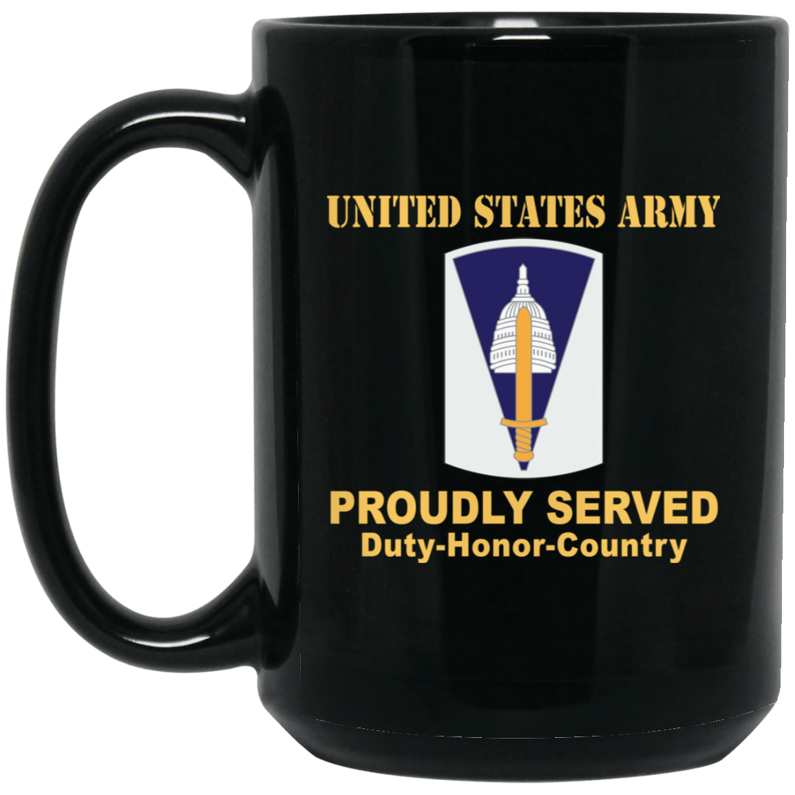 US ARMY 354TH CIVIL AFFAIRS BRIGADE- 11 oz - 15 oz Black Mug-Mug-Army-CSIB-Veterans Nation