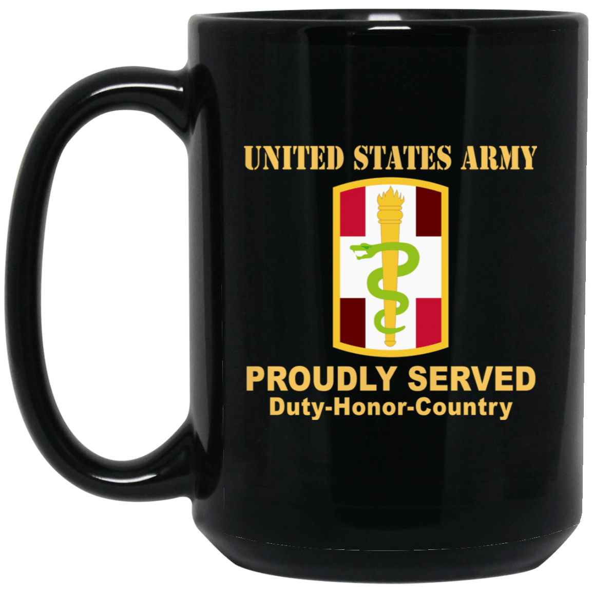 US ARMY 330TH MEDICAL BRIGADE- 11 oz - 15 oz Black Mug-Mug-Army-CSIB-Veterans Nation