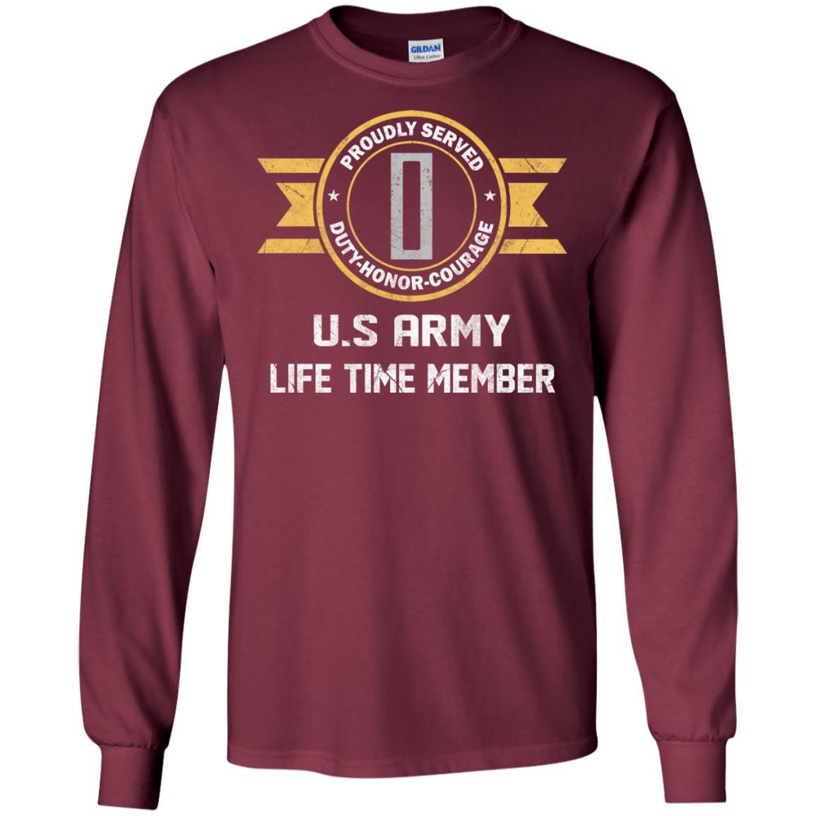 Life Time Member - US Army W-5 Chief Warrant Officer 5 W5 CW5 Warrant Officer Ranks Men T Shirt On Front-TShirt-Army-Veterans Nation