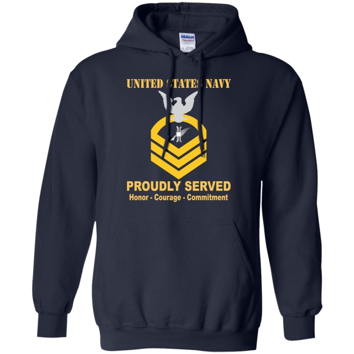 Navy Legalman Navy LN E-7 Rating Badges Proudly Served T-Shirt For Men On Front-TShirt-Navy-Veterans Nation