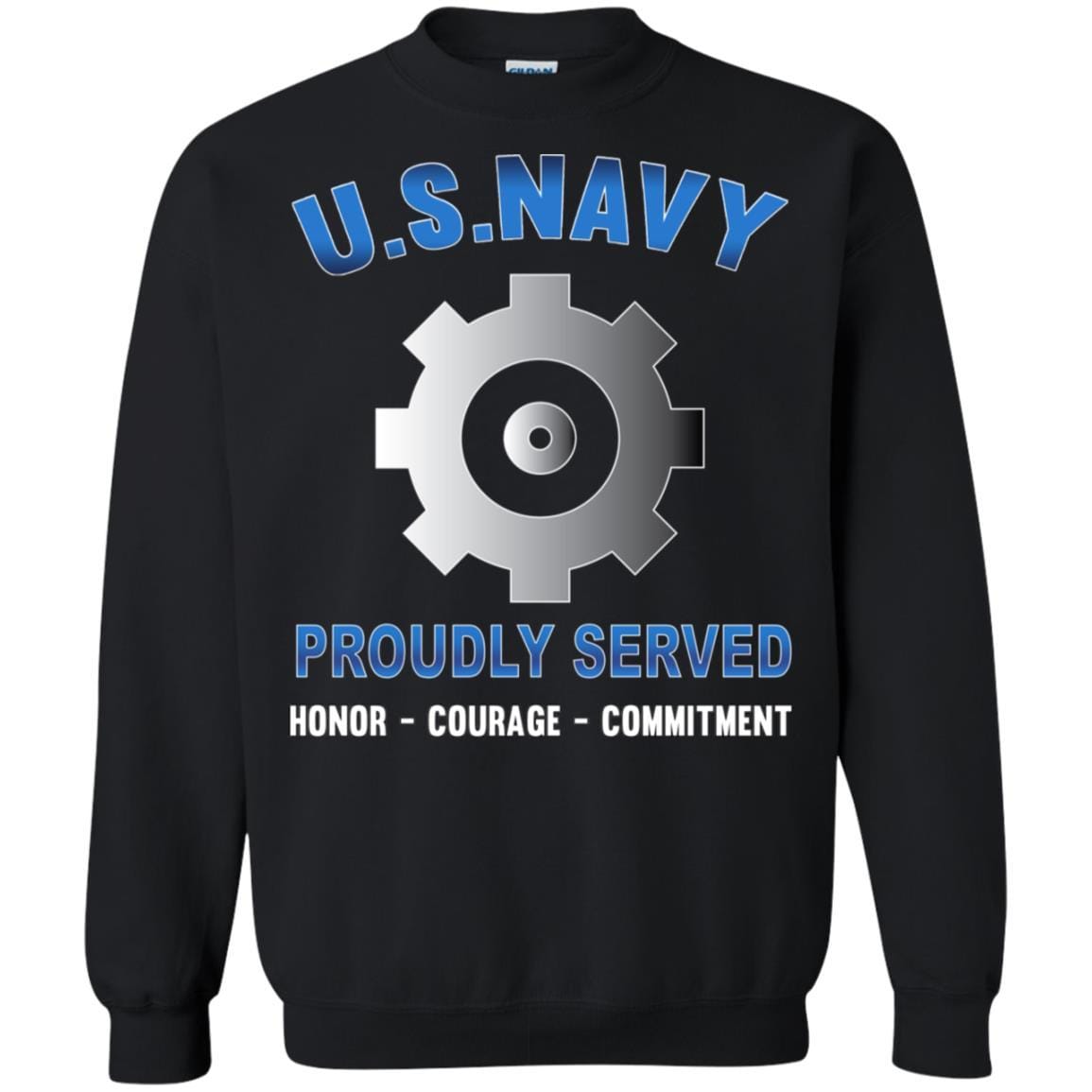 U.S Navy Engineman Navy EN - Proudly Served T-Shirt For Men On Front-TShirt-Navy-Veterans Nation