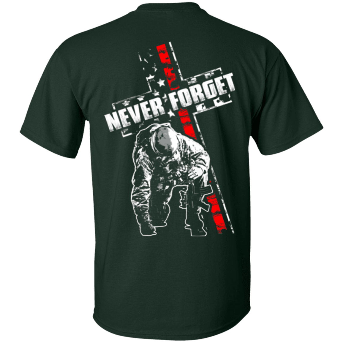 Military T-Shirt "Never Forget Veteran"-TShirt-General-Veterans Nation