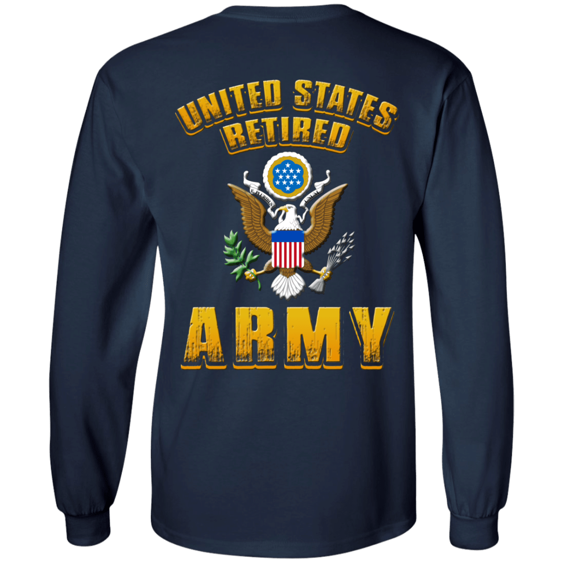 US Retired Army Veteran Back T Shirts-TShirt-Army-Veterans Nation