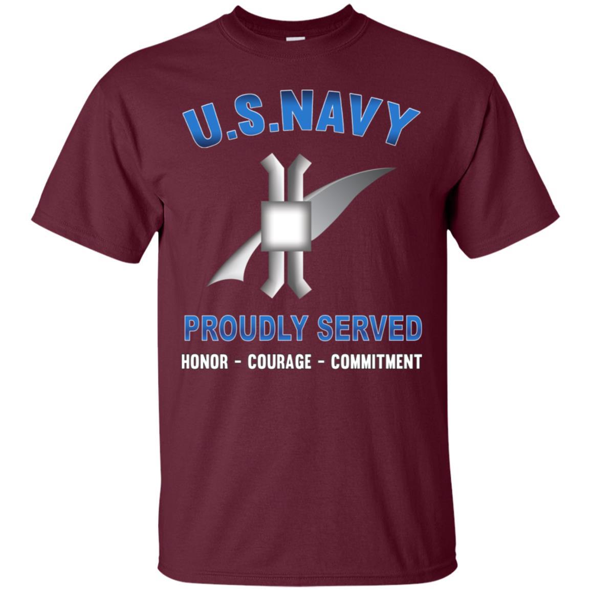 Navy Legalman Navy LN - Proudly Served T-Shirt For Men On Front-TShirt-Navy-Veterans Nation