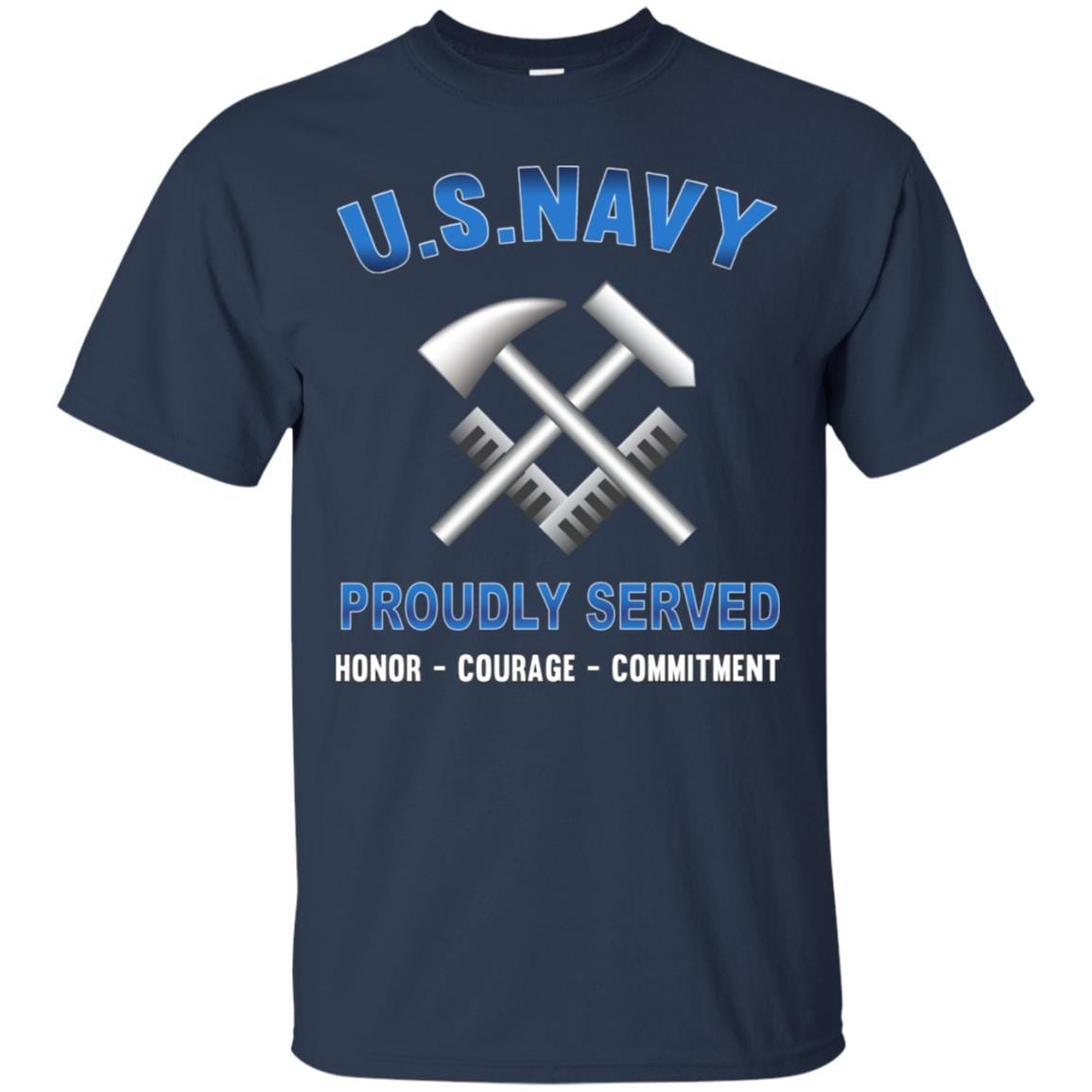 Navy Hull Maintenance Technician Navy HT - Proudly Served T-Shirt For Men On Front-TShirt-Navy-Veterans Nation