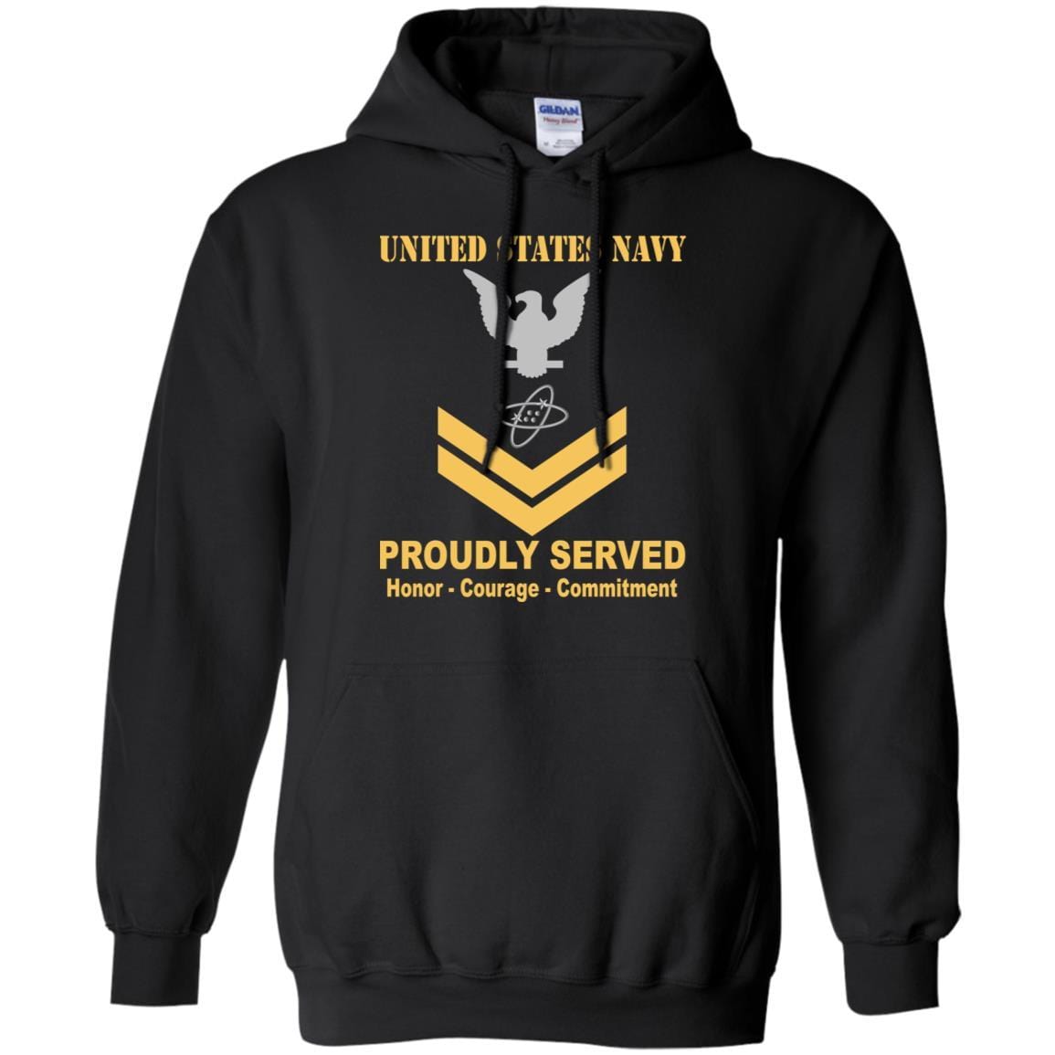 U.S Navy Electronics technician Navy ET E-5 Rating Badges Proudly Served T-Shirt For Men On Front-TShirt-Navy-Veterans Nation