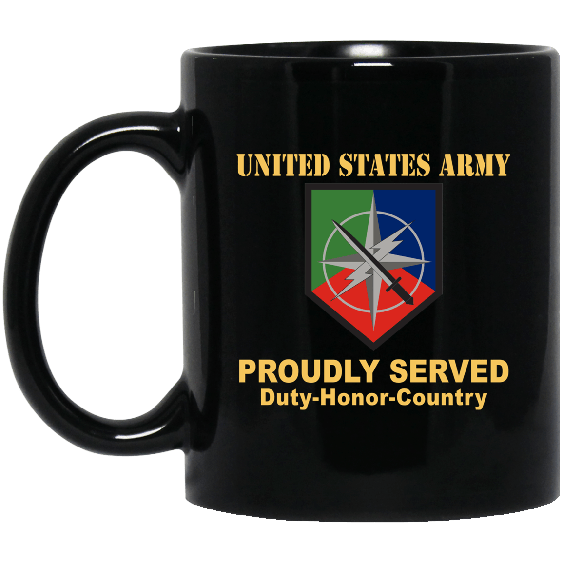 US ARMY 648 MANEUVER ENHANCEMENT BRIGADE- 11 oz - 15 oz Black Mug-Mug-Army-CSIB-Veterans Nation