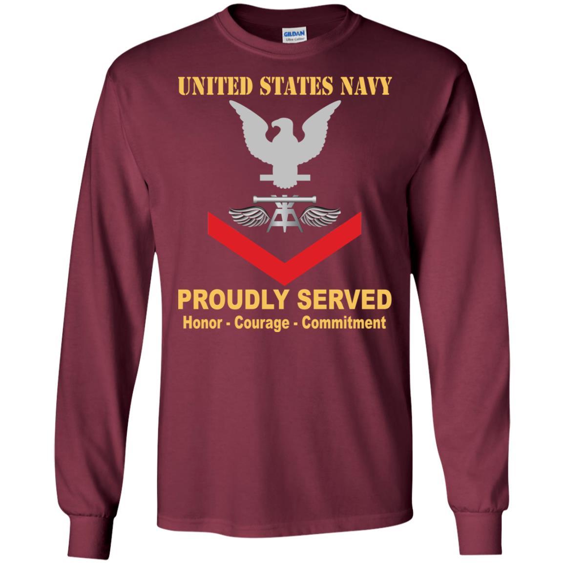 Navy Aviation Fire Control Tech Navy AQ E-4 Rating Badges Proudly Served T-Shirt For Men On Front-TShirt-Navy-Veterans Nation