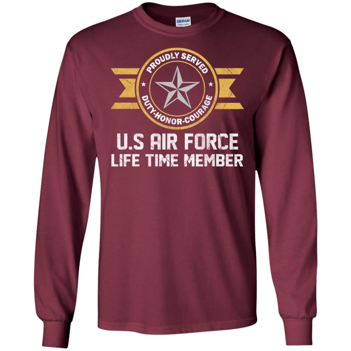 Life time member-US Air Force O-7 Brigadier General Brig O7 General Officer Ranks Men T Shirt On Front-TShirt-USAF-Veterans Nation