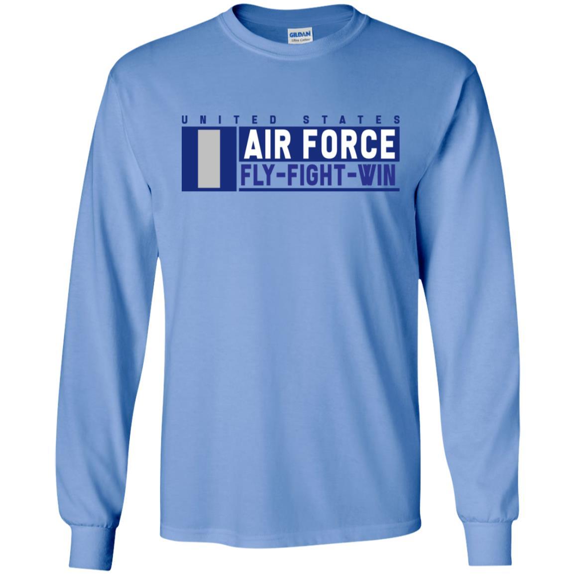 US Air Force O-2 First Lieutenant Fly - Fight - Win T-Shirt On Front For Men-TShirt-USAF-Veterans Nation