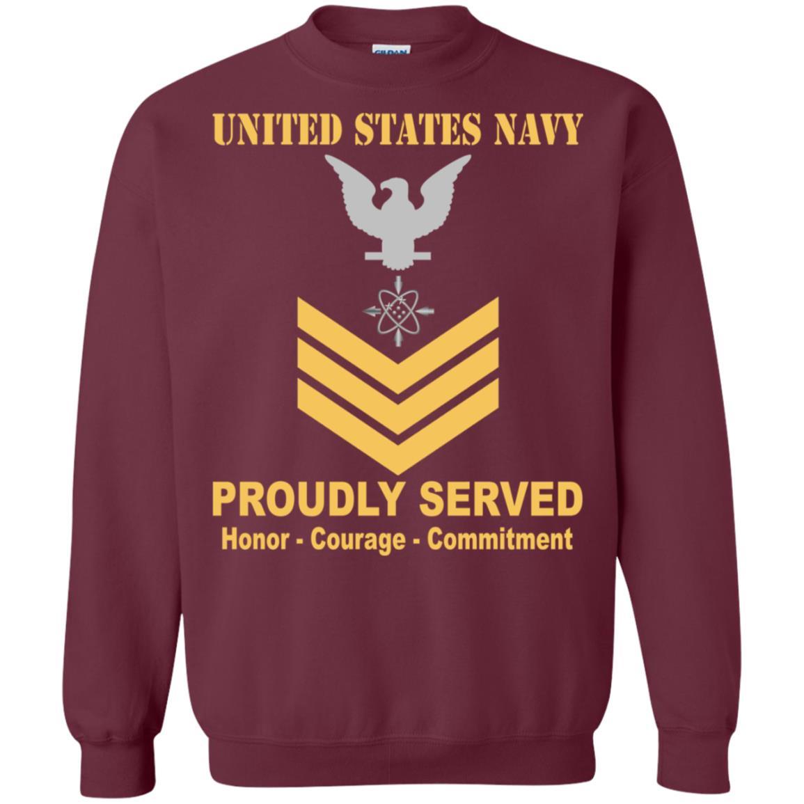 U.S Navy Data systems technician Navy DS E-6 Rating Badges Proudly Served T-Shirt For Men On Front-TShirt-Navy-Veterans Nation