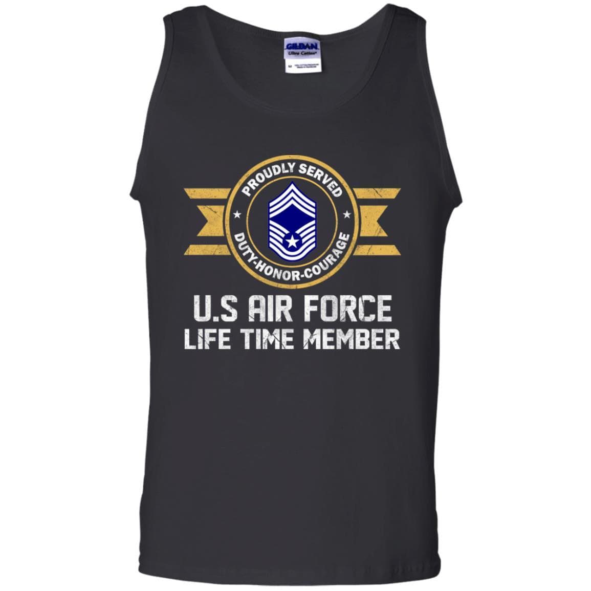 Life time member-US Air Force E-9 Chief Master Sergeant CMSgt E9 Noncommissioned Officer AF Ranks Men T Shirt On Front-TShirt-USAF-Veterans Nation