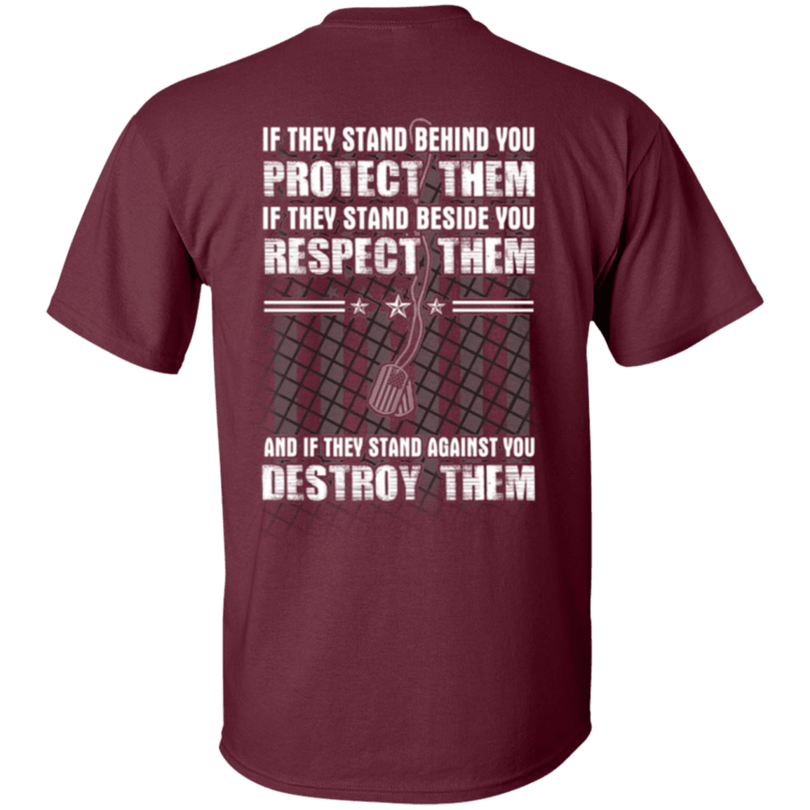 Military T-Shirt "Protect Them Respect Them Destroy Them Veteran"-TShirt-General-Veterans Nation