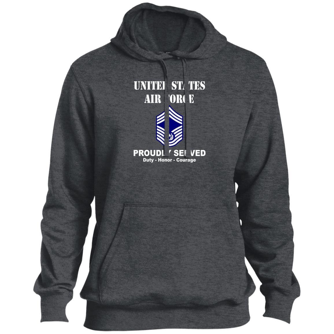 US Air Force E-9 Chief Master Sergeant Of The Air Force E9 CMSAF Noncommissioned Officer (Special) Ranks T shirt Sport-Tek Tall Pullover Hoodie - T-Shirt-TShirt-USAF-Veterans Nation