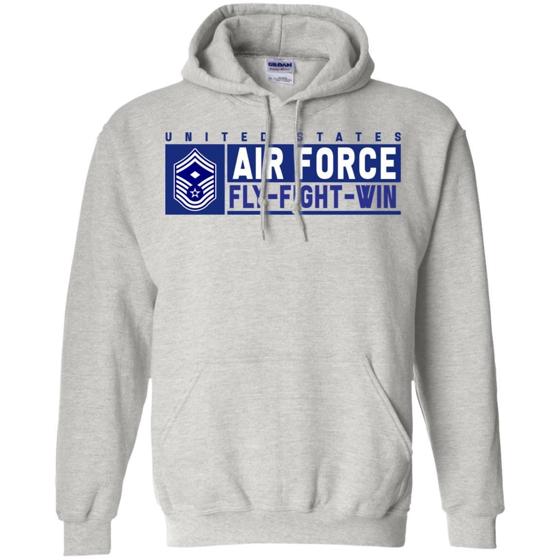 US Air Force E-8 First sergeant Fly - Fight - Win Long Sleeve - Pullover Hoodie-TShirt-USAF-Veterans Nation