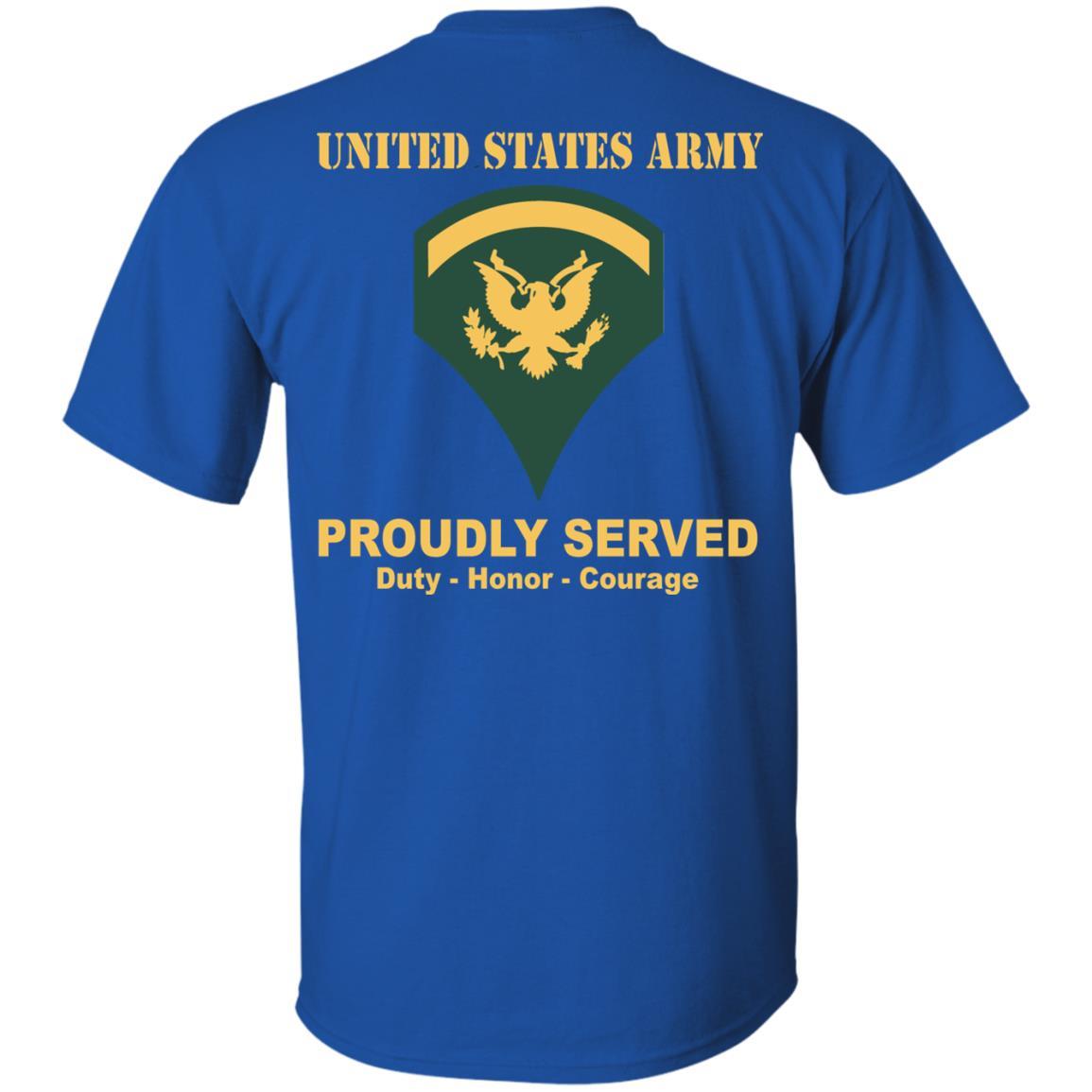 US Army E-5 SPC E5 Specialist Ranks Men Back US Army T Shirt-TShirt-Army-Veterans Nation