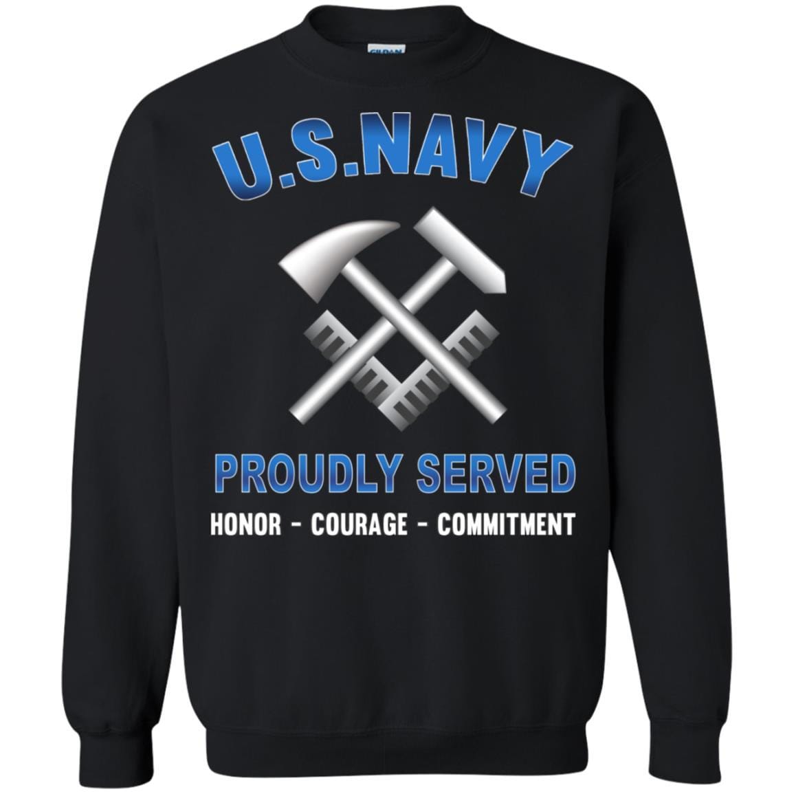 Navy Hull Maintenance Technician Navy HT - Proudly Served T-Shirt For Men On Front-TShirt-Navy-Veterans Nation