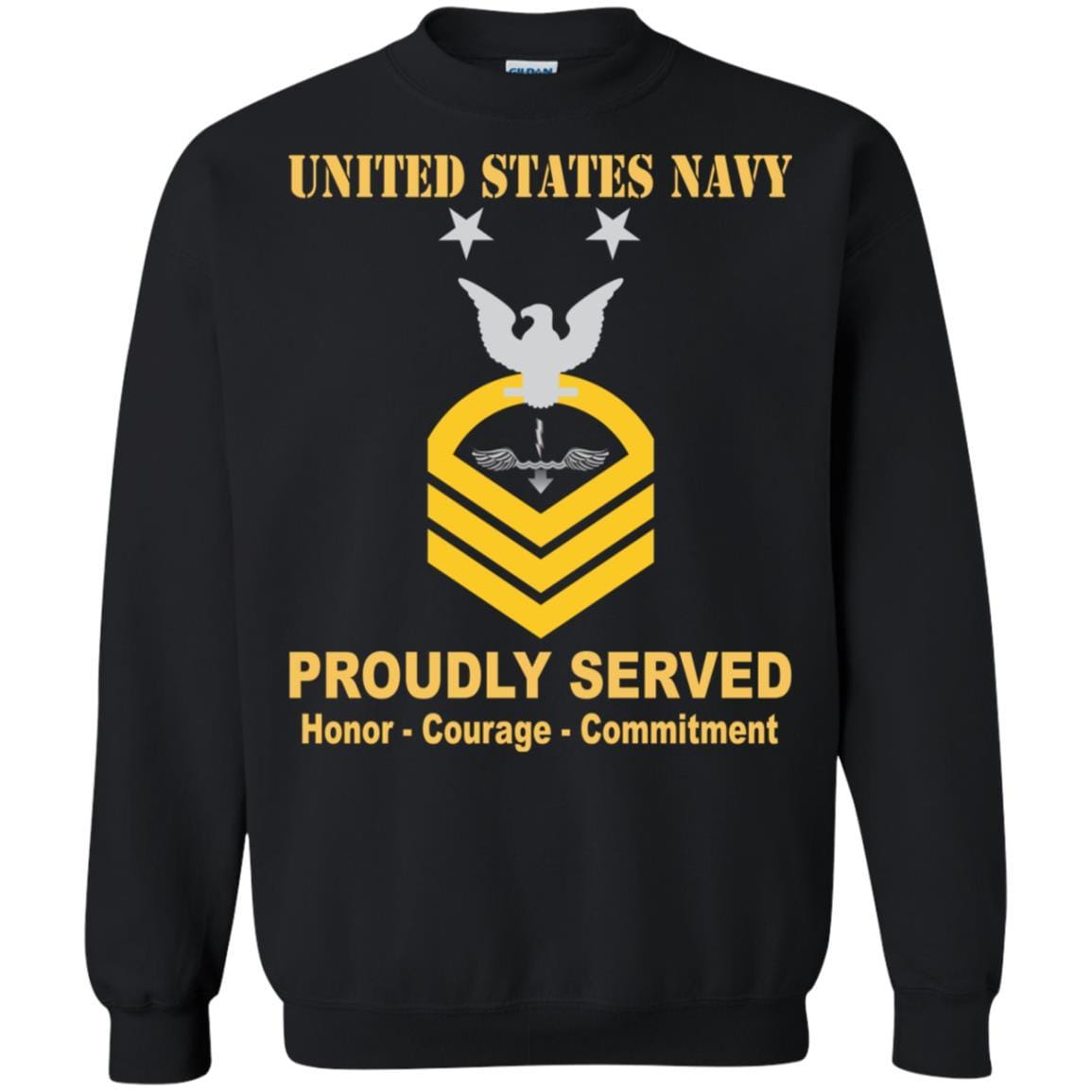 Navy Antisubmarine Warfare Technician Navy AX E-9 Rating Badges Proudly Served T-Shirt For Men On Front-TShirt-Navy-Veterans Nation