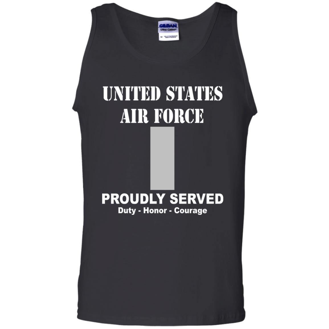 US Air Force O-2 First Lieutenant 1st L O2 Commissioned Officer Ranks Men Front T Shirt For Air Force-TShirt-USAF-Veterans Nation