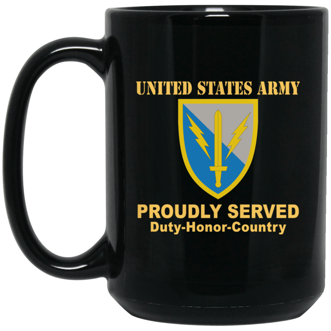 US ARMY 201 BATTLEFIELD SURVEILLANCE- 11 oz - 15 oz Black Mug-Mug-Army-CSIB-Veterans Nation