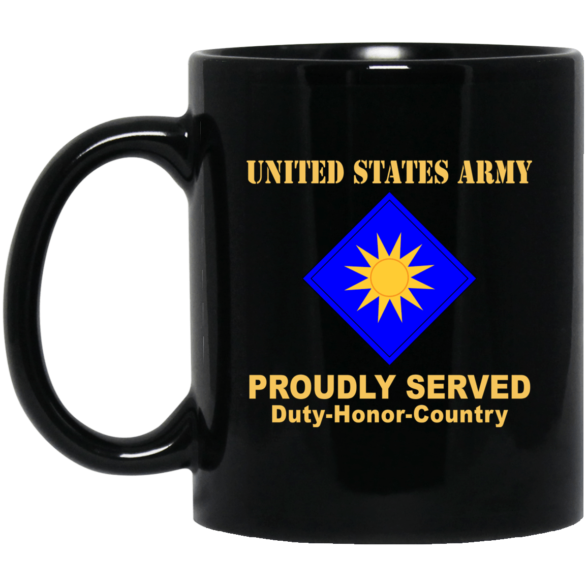 US ARMY 40TH INFANTRY DIVISION- 11 oz - 15 oz Black Mug-Mug-Army-CSIB-Veterans Nation