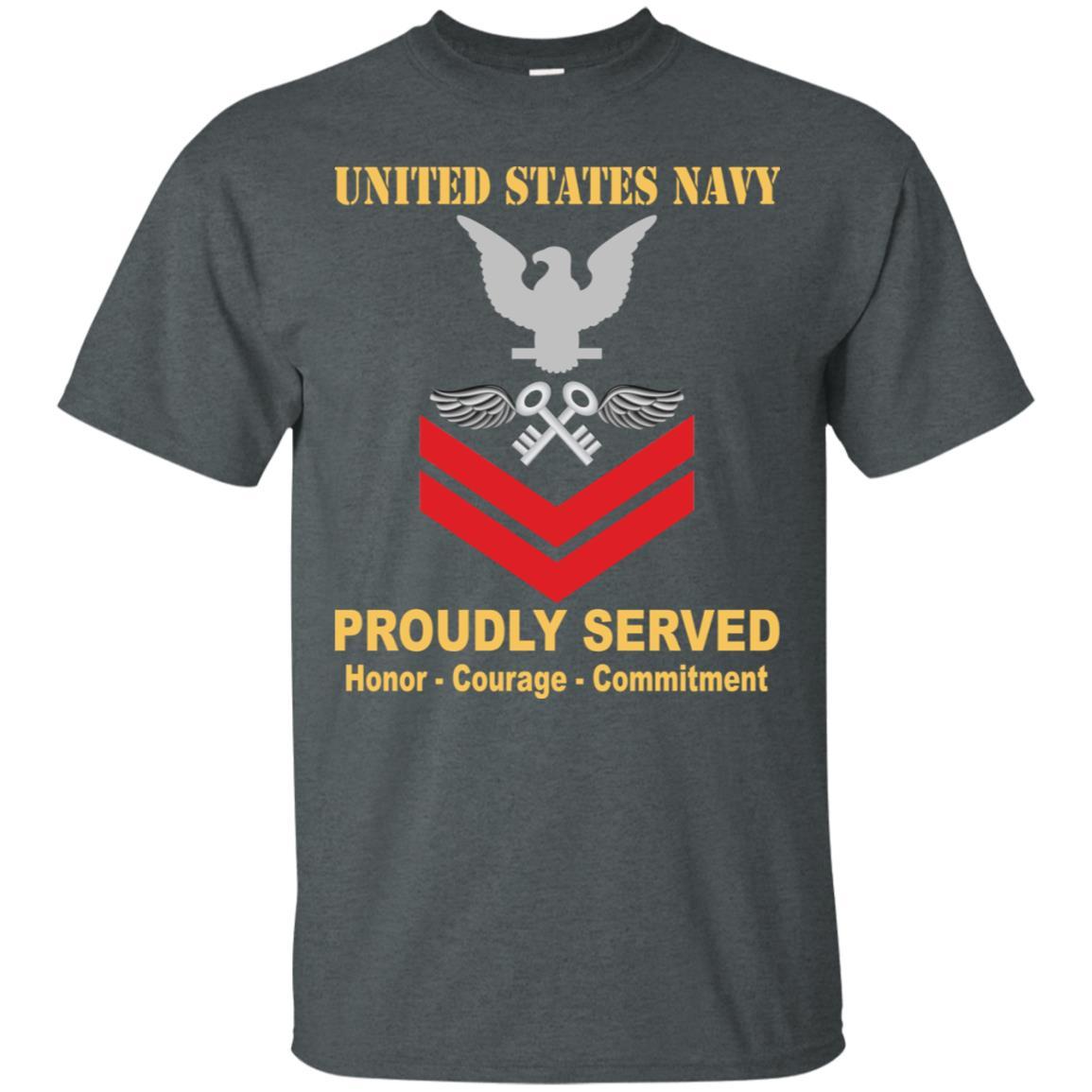 Navy Aviation Storekeeper Navy AK E-5 Rating Badges Proudly Served T-Shirt For Men On Front-TShirt-Navy-Veterans Nation