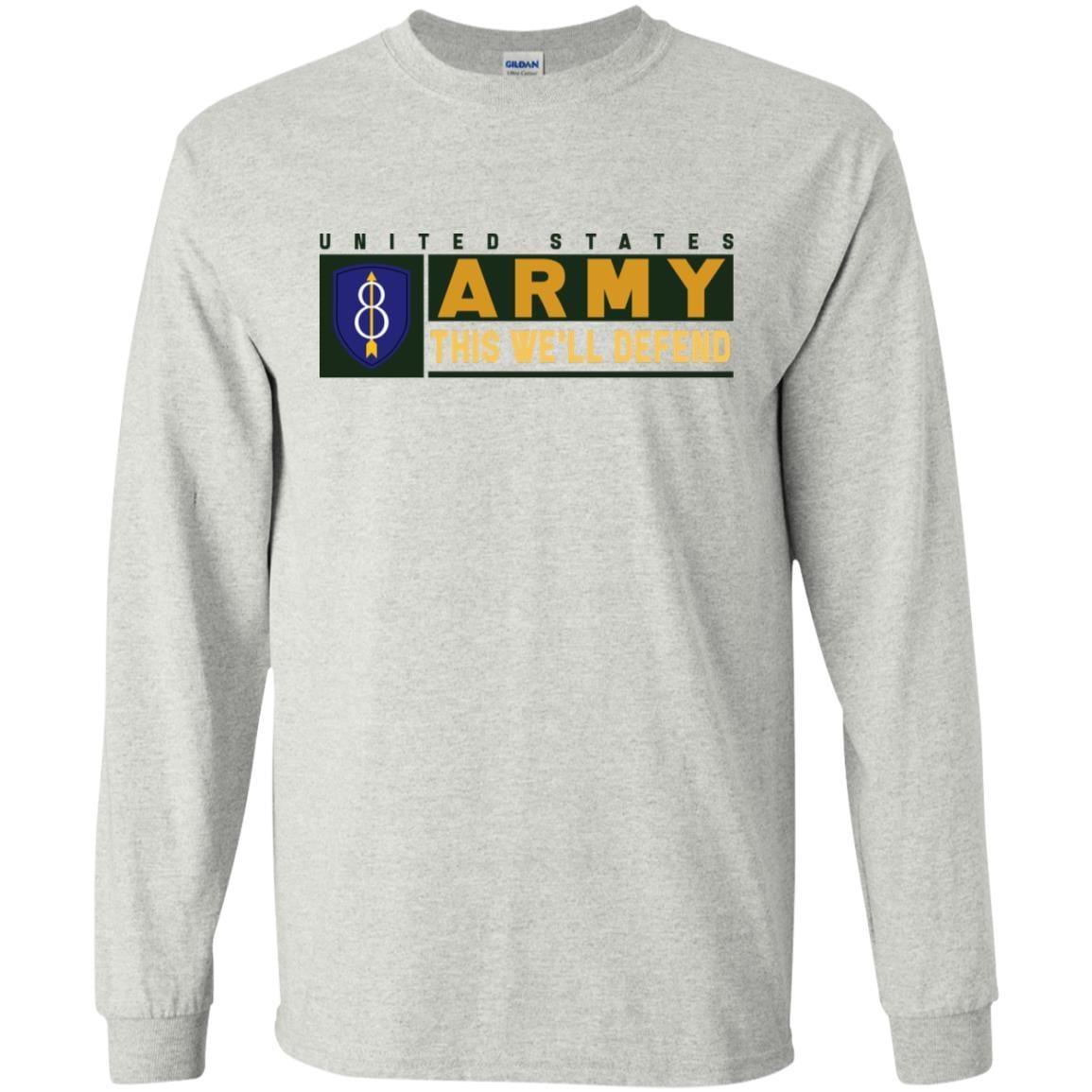 US Army 8th Infantry Division- This We'll Defend T-Shirt On Front For Men-TShirt-Army-Veterans Nation