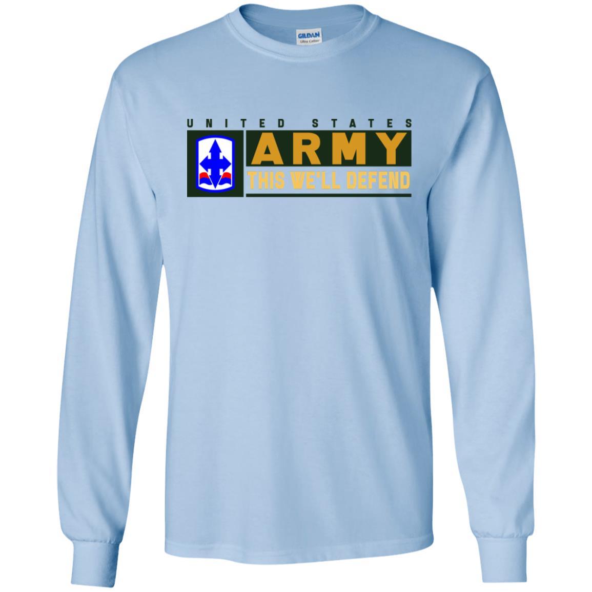 US Army 29TH INFANTRY BRIGADE COMBAT TEAM CSIB- This We'll Defend T-Shirt On Front For Men-TShirt-Army-Veterans Nation