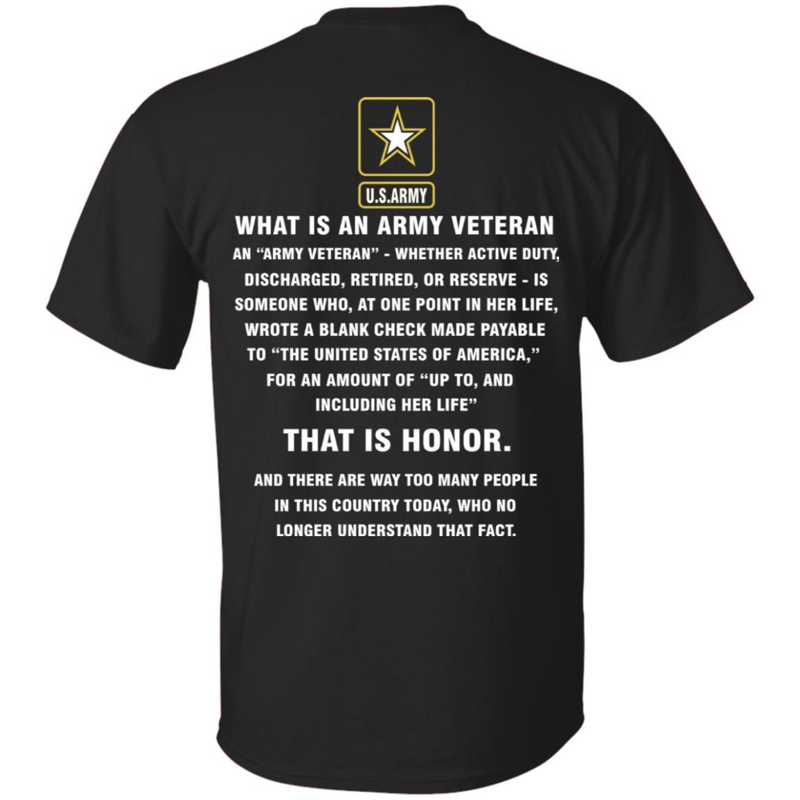 US Army T-Shirt "- What Is An Army Veteran "-TShirt-Army-Veterans Nation