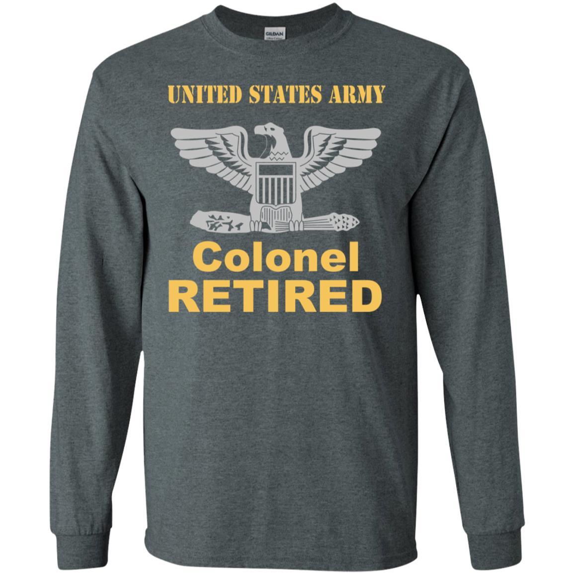 US Army O-6 Colonel O6 COL Field Officer Retired Men T Shirt On Front-TShirt-Army-Veterans Nation