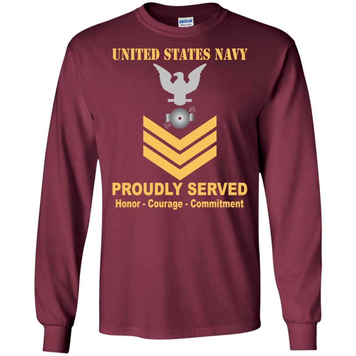 U.S Navy Boiler technician Navy BT E-6 Rating Badges Proudly Served T-Shirt For Men On Front-TShirt-Navy-Veterans Nation