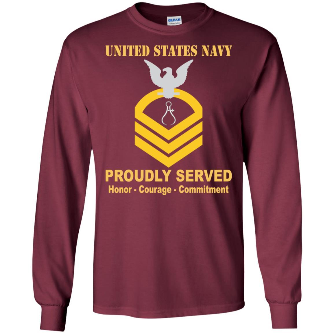 Navy Instrumentman Navy IM E-7 Rating Badges Proudly Served T-Shirt For Men On Front-TShirt-Navy-Veterans Nation