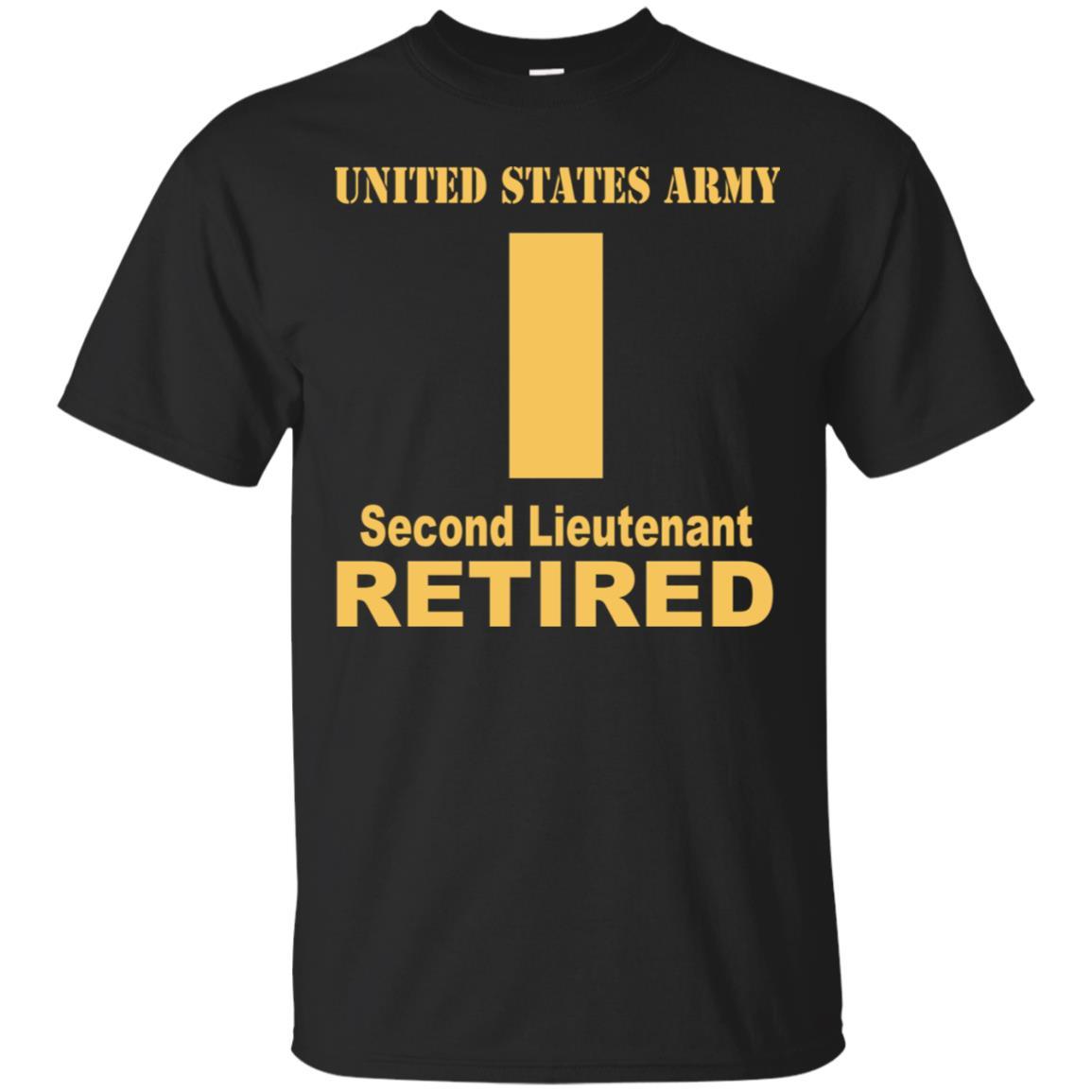 US Army O-1 Second Lieutenant O1 2LT Commissioned Officer Retired Men T Shirt On Front-TShirt-Army-Veterans Nation