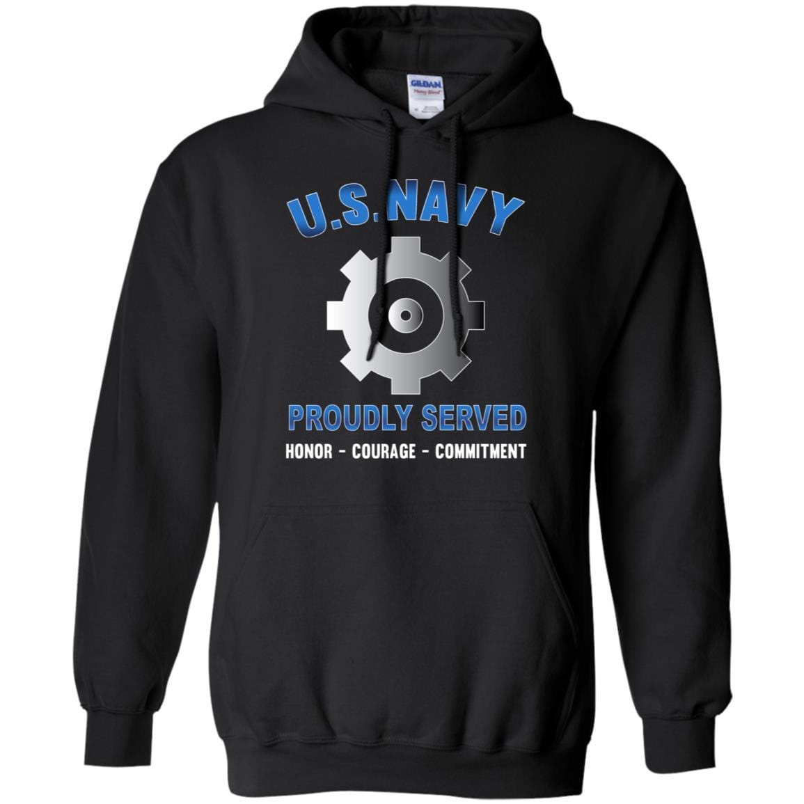 U.S Navy Engineman Navy EN - Proudly Served T-Shirt For Men On Front-TShirt-Navy-Veterans Nation