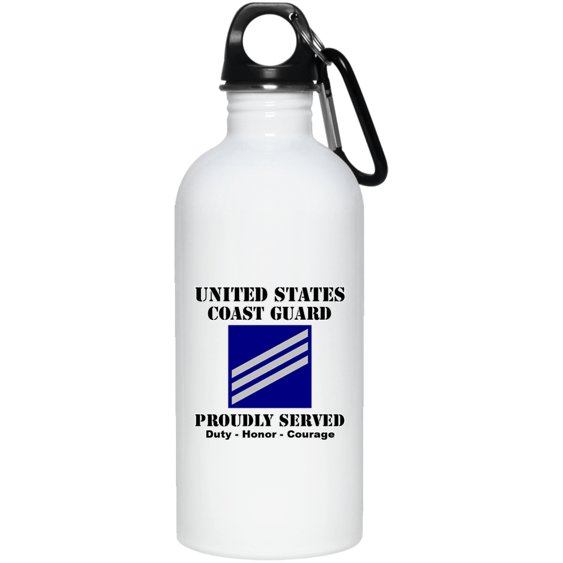 US Coast Guard E-3 Seaman E3 SN Seaman Ranks White Coffee Mug - Stainless Travel Mug-Mug-USCG-Collar-Veterans Nation