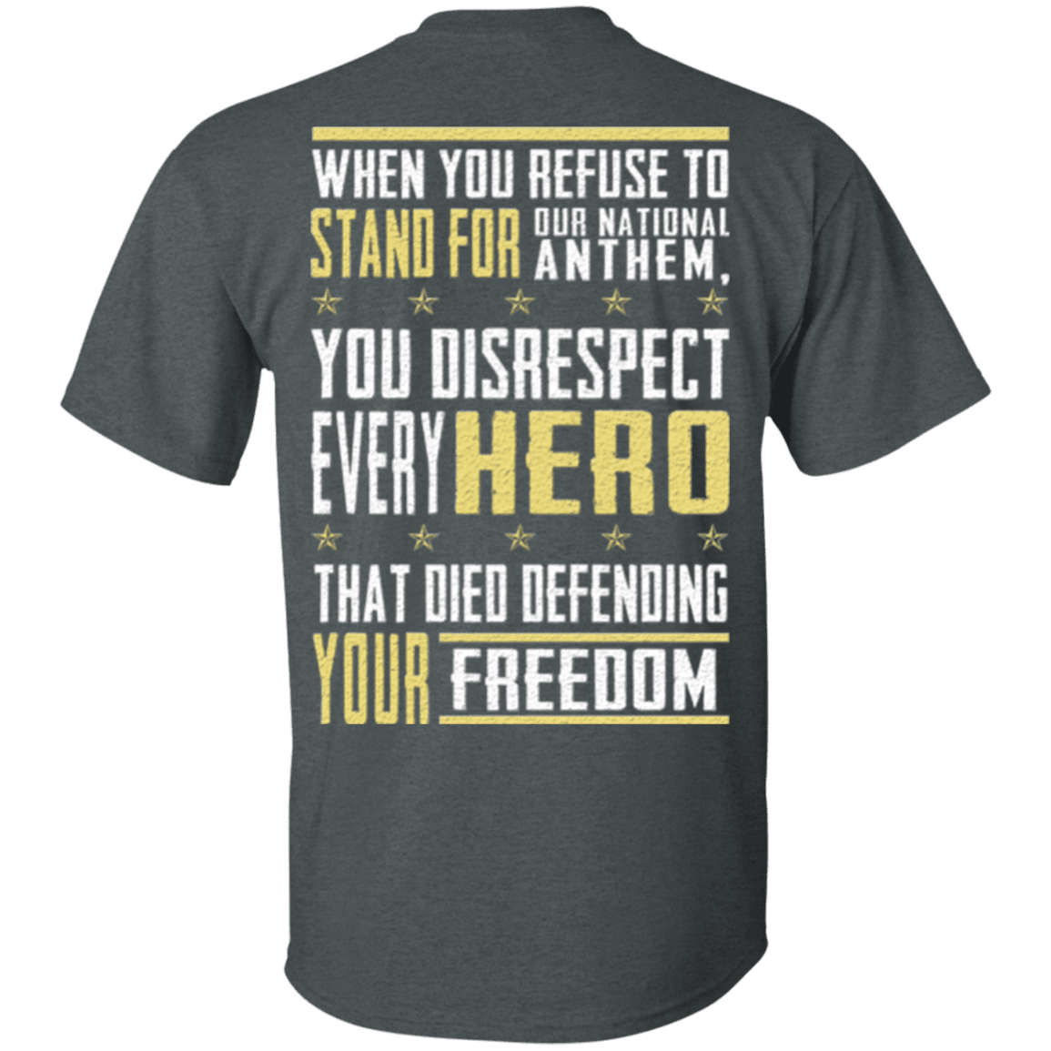 Military T-Shirt "Veteran - Stand For Our National"-TShirt-General-Veterans Nation